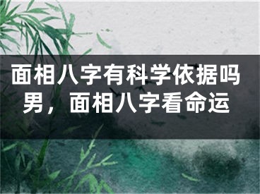 面相八字有科学依据吗男,面相八字看命运