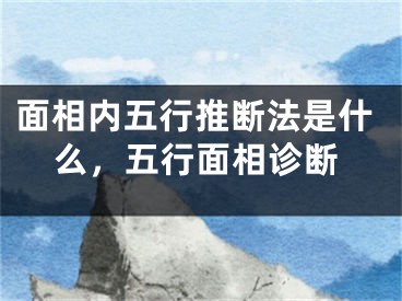 面相内五行推断法是什么,五行面相诊断