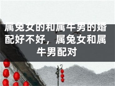 属兔女的和属牛男的婚配好不好,属兔女和属牛男配对