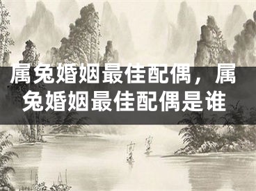 属兔婚姻最佳配偶，属兔婚姻最佳配偶是谁