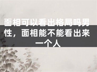 面相可以看出格局吗男性,面相能不能看出来一个人