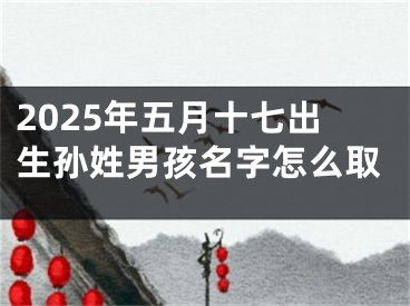 2025年五月十七出生孙姓男孩名字怎么取