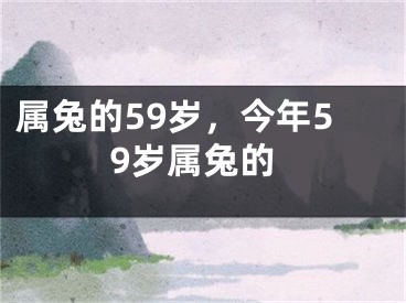 属兔的59岁,今年59岁属兔的