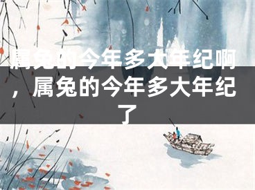 属兔的今年多大年纪啊,属兔的今年多大年纪了