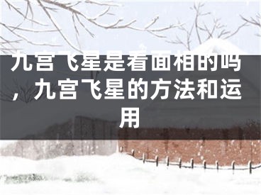 九宫飞星是看面相的吗,九宫飞星的方法和运用