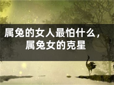 属兔的女人最怕什么，属兔女的克星