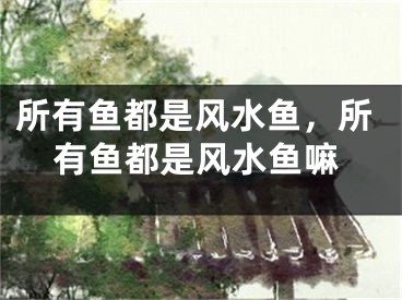 所有鱼都是风水鱼，所有鱼都是风水鱼嘛