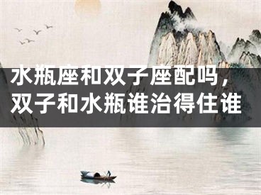 水瓶座和双子座配吗,双子和水瓶谁治得住谁