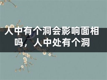 人中有个洞会影响面相吗,人中处有个洞