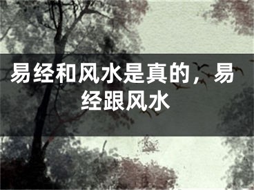 易经和风水是真的，易经跟风水