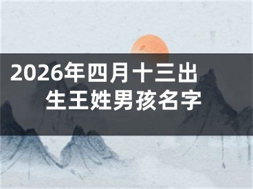 2026年四月十三出生王姓男孩名字