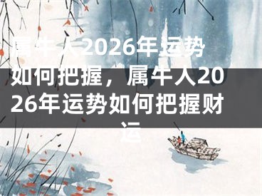 属牛人2026年运势如何把握，属牛人2026年运势如何把握财运