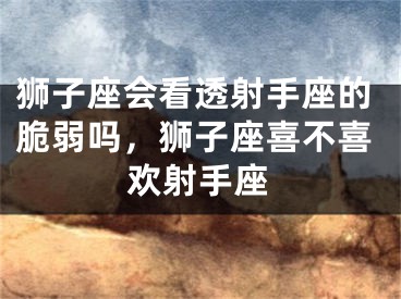 狮子座会看透射手座的脆弱吗，狮子座喜不喜欢射手座