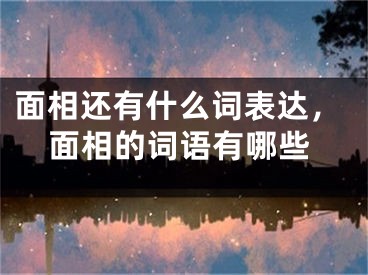 面相还有什么词表达，面相的词语有哪些