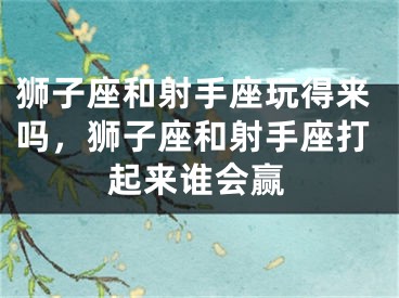 狮子座和射手座玩得来吗,狮子座和射手座打起来谁会赢