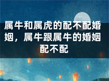 属牛和属虎的配不配婚姻,属牛跟属牛的婚姻配不配