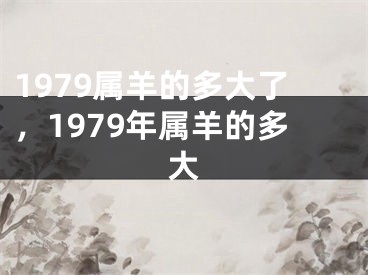 1979属羊的多大了，1979年属羊的多大