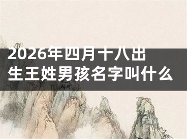 2026年四月十八出生王姓男孩名字叫什么