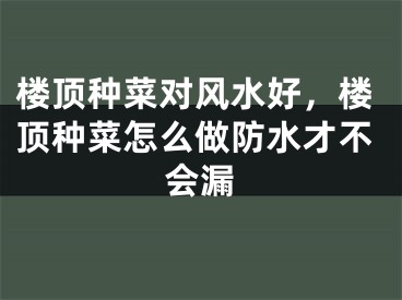 楼顶种菜对风水好，楼顶种菜怎么做防水才不会漏