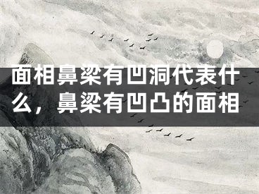 面相鼻梁有凹洞代表什么，鼻梁有凹凸的面相