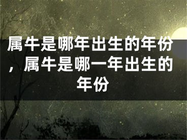 属牛是哪年出生的年份,属牛是哪一年出生的年份