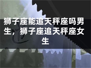 狮子座能追天秤座吗男生,狮子座追天秤座女生
