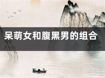 呆萌女和腹黑男的组合