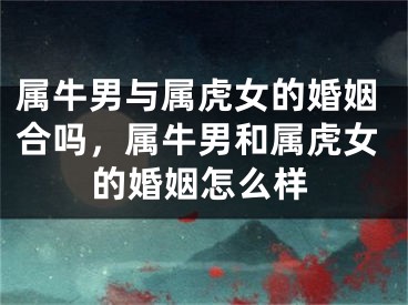 属牛男与属虎女的婚姻合吗，属牛男和属虎女的婚姻怎么样