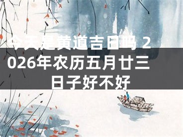 今天是黄道吉日吗 2026年农历五月廿三日子好不好
