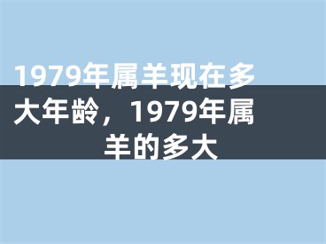 1979年属羊现在多大年龄，1979年属羊的多大