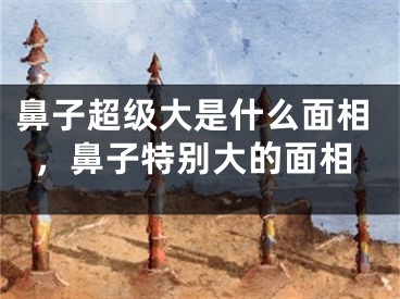 鼻子超级大是什么面相,鼻子特别大的面相