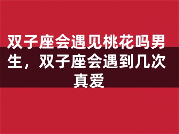 双子座会遇见桃花吗男生,双子座会遇到几次真爱