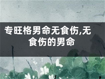 专旺格男命无食伤,无食伤的男命