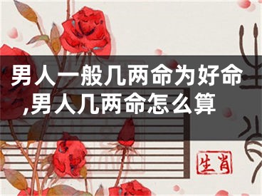男人一般几两命为好命,男人几两命怎么算