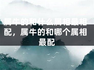 属牛的和什么属相最相配,属牛的和哪个属相最配