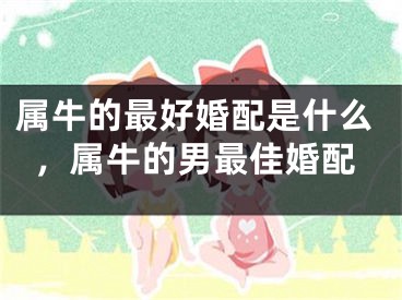 属牛的最好婚配是什么，属牛的男最佳婚配