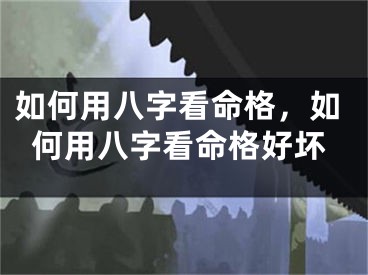 如何用八字看命格，如何用八字看命格好坏