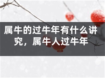 属牛的过牛年有什么讲究，属牛人过牛年