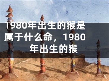 1980年出生的猴是属于什么命，1980年出生的猴