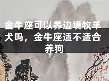 金牛座可以养边境牧羊犬吗，金牛座适不适合养狗