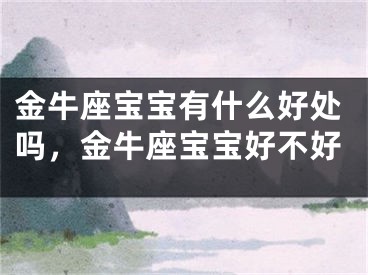 金牛座宝宝有什么好处吗,金牛座宝宝好不好