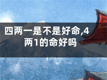 四两一是不是好命,4两1的命好吗