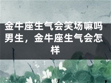 金牛座生气会笑场嘛吗男生，金牛座生气会怎样