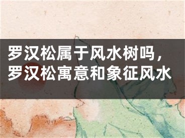 罗汉松属于风水树吗，罗汉松寓意和象征风水