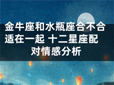 金牛座和水瓶座合不合适在一起 十二星座配对情感分析