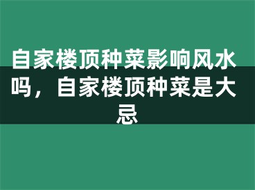 自家楼顶种菜影响风水吗，自家楼顶种菜是大忌