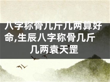 八字称骨几斤几两算好命,生辰八字称骨几斤几两袁天罡