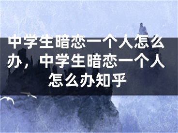 中学生暗恋一个人怎么办,中学生暗恋一个人怎么办知乎