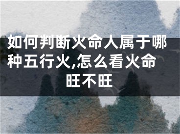 如何判断火命人属于哪种五行火,怎么看火命旺不旺