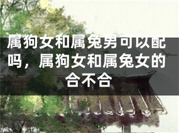 属狗女和属兔男可以配吗,属狗女和属兔女的合不合